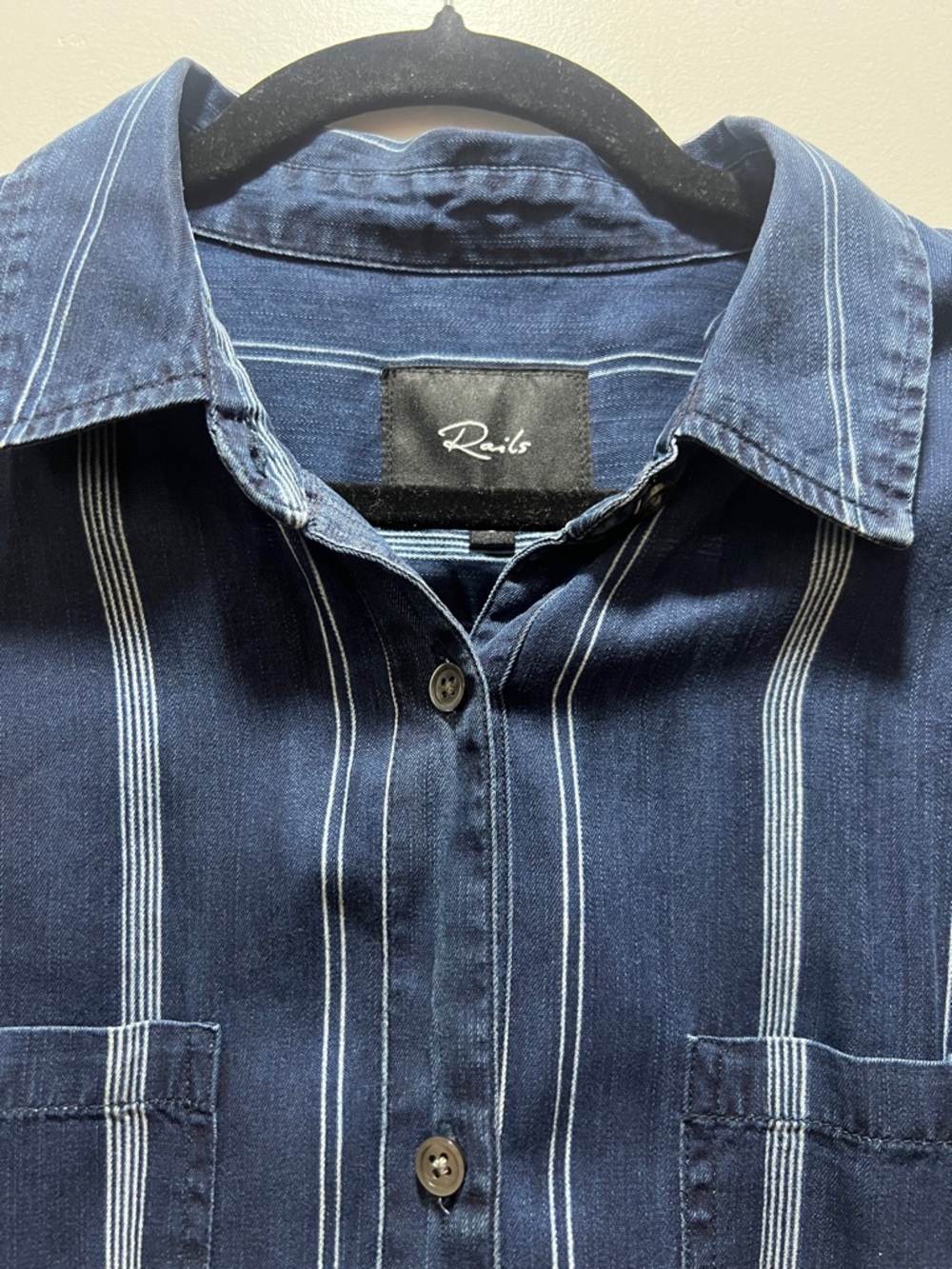 Rails Blue Striped Button-Down Shirt - Picture 2 of 4